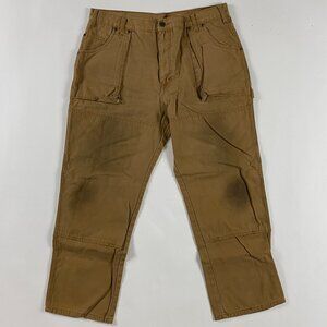 Dickies Distressed Soiled Double Knee Canvas Work Carpenter Pants Mens 36 x 28.5
